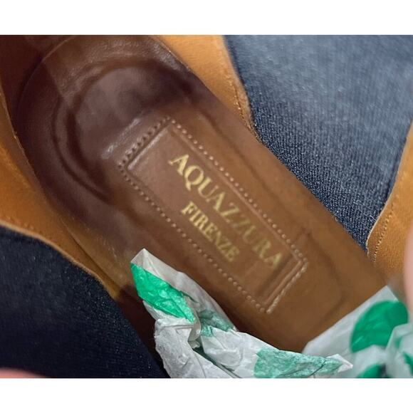 Aquazzura Firenze Black Gray Suede Tristan Fringe Ankle Bootie Tassel 37.5,Sz 7 - Picture 7 of 13